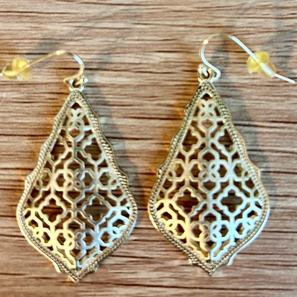 Kendra Scott Gold Filigree Earrings